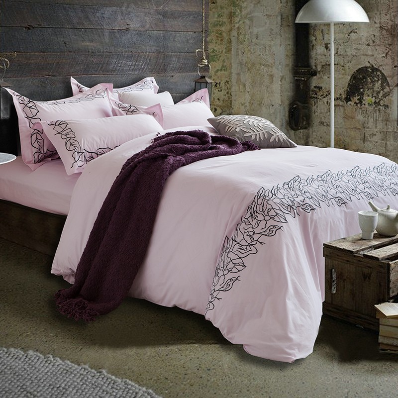embroidered duvet set