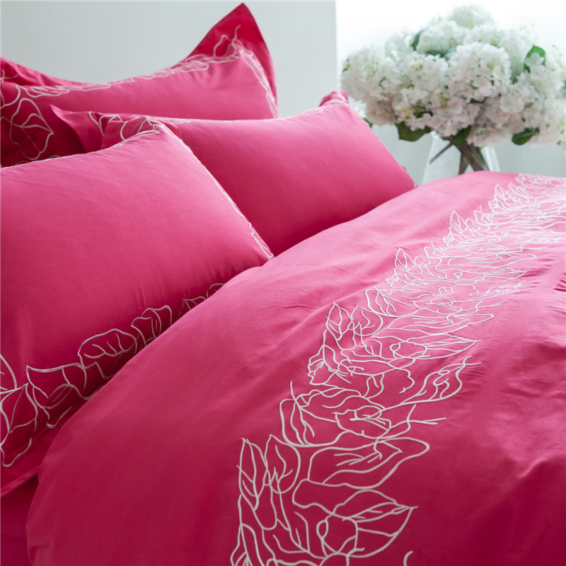 embroidered duvet set