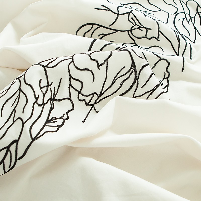 embroidered duvet set