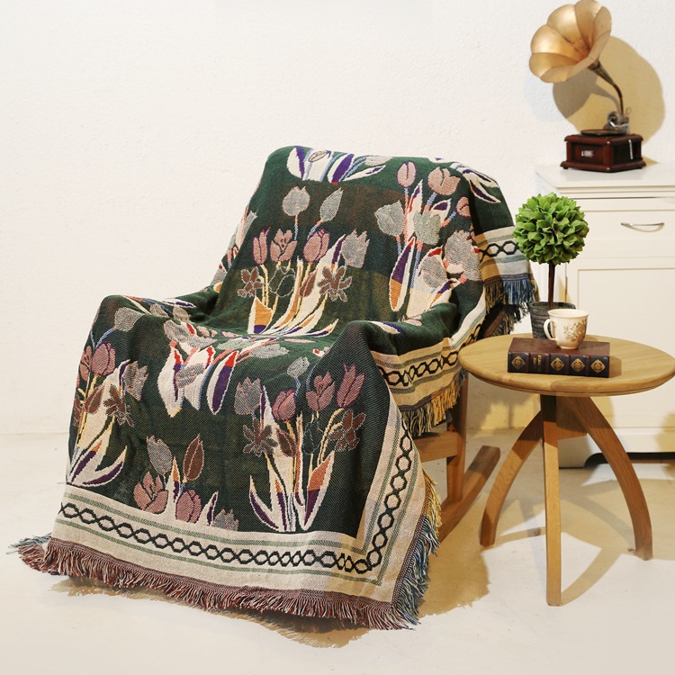 two-sided jacquard weave blanket