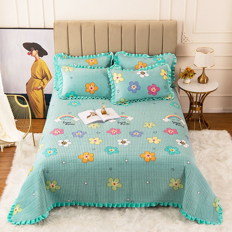 stripe bed cover