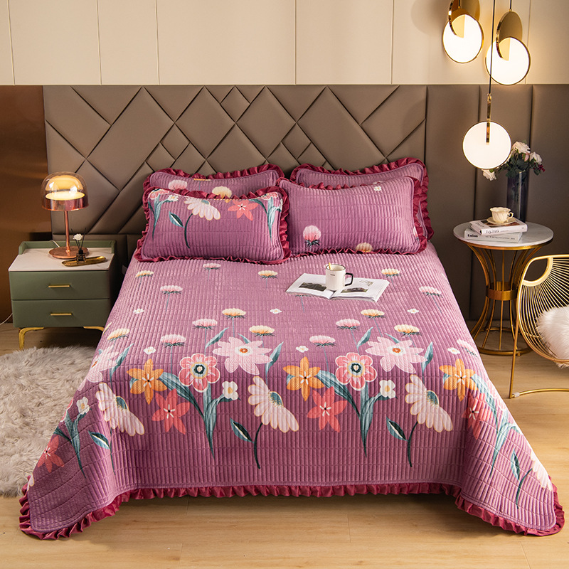 stripe bed cover